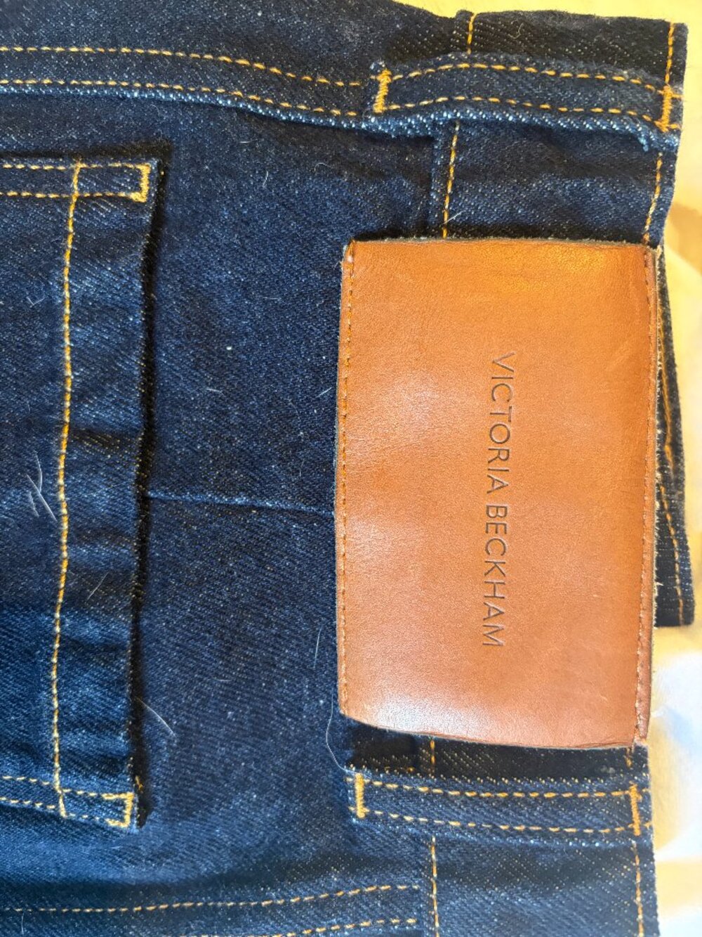 Victoria Beckham Alina High-Waist Wide-Leg Jeans- Worn Blue - Size 26